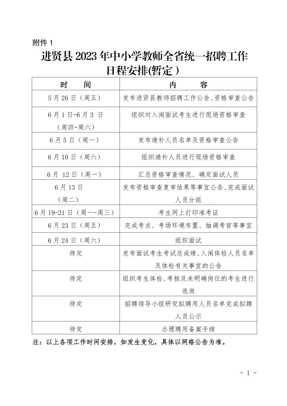 南昌市进贤县中小学教师招聘面试公告